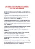 LSU ISDS 3115&colon; CH&period; 1 TEST BANK QUESTIONS WITH COMPLETE ANSWERS