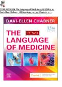 TEST BANK  The Language of Medicine 13th Edition by Davi-Ellen Chabner &comma; ISBN 9780443107795 Chapters 1-22&vert;NEWEST UPDATE 2026 &sol;27