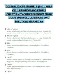 GCSE RELIGIOUS STUDIES B &lpar;9&ndash;1&rpar;&colon; AREA&NewLine;OF 1&colon; RELIGION AND ETHICS&NewLine;&lpar;CHRISTIANITY COMPREHENSIVE STUDY&NewLine;GUIDE 2026 FULL QUESTIONS AND&NewLine;SOLUTIONS GRADED A&plus;