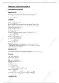 Differential equations Comprehensive Questions &lpar;Frequently Tested&rpar; and Complete Solutions Graded A&plus; 