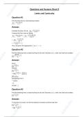 Limits and Continuity Exam Comprehensive Questions &lpar;Frequently Tested&rpar; and Complete Solutions Graded A&plus; 