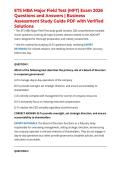 ETS MBA Major Field Test &lpar;MFT&rpar; Exam 2026 Questions and Answers &vert; Business Assessment Study Guide PDF with Verified Solutions