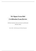 Six Sigma Green Belt Certification Exam Review &lpar;2026&sol;2027 Edition&rpar; &ndash; ASQ &sol; IASSC &sol; CSSC Professional Certification Preparation &vert; 100 Practice Questions with Correct Answers and Rationales