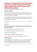 Michigan OT Jurisprudence Exam Questions and Answers 2026 &vert; Occupational Therapy Public Health Code & Rules Study Guide PDF &lpar;Verified Review&rpar;