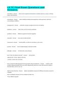 LS 7C Final Exam Questions and Answers&period;&NewLine;&NewLine;