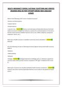 HEALTH INSURANCE FLORIDA 2-40 EXAM &vert;QUESTIONS AND VERIFIED ANSWERS&vert;PASS ON FIRST ATTEMPT&vert;BRAND NEW 2026&sol;2027 UPDATE