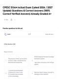 CPESC EXAM Actual Exam &lpar;Latest 2026 &sol; 2027 Update&rpar; Questions & Correct Answers &lpar;100&percnt; Correct Verified Answers&rpar; Already Graded A&plus;