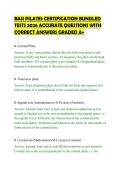 BASI PILATES CERTIFICATION BUNDLED &NewLine;TESTS 2026 ACCURATE QUESTIONS WITH &NewLine;CORRECT ANSWERS GRADED A&plus; 