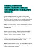 GCSE ENGLISH LANGUAGE&NewLine;CERTIFICATION STUDY GUIDE 2026&NewLine;COMPLETE QUESTIONS AND SOLUTIONS&NewLine;VERIFIED A&plus;