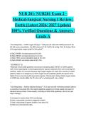 NUR 201&sol; NUR201 Exam 2 &ndash; Medical-Surgical Nursing I Review &vert; Fortis &lpar;Latest 2026&sol; 2027 Update&rpar; 100&percnt; Verified Questions & Answers &vert; Grade A