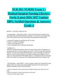 NUR 201&sol; NUR201 Exam 3 &ndash; Medical-Surgical Nursing I Review &vert; Fortis &lpar;Latest 2026&sol; 2027 Update&rpar; 100&percnt; Verified Questions & Answers &vert; Grade A