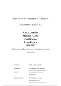 AAAE Certified Member &lpar;C&period;M&period;&rpar; Certification Exam Review &lpar;2026&sol;2027&rpar; &ndash; American Association of Airport Executives &vert; Comprehensive Practice Examination with 180 Questions and Correct Answers