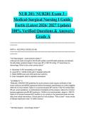 NUR 201&sol; NUR201 Exam 3 &ndash; Medical-Surgical Nursing I Guide &vert; Fortis &lpar;Latest 2026&sol; 2027 Update&rpar; 100&percnt; Verified Questions & Answers &vert; Grade A