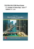 Test Bank For Real Estate Principles&colon; A Value Approach 7th Edition By David C&period; Ling