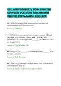 GCSS ARMY PROPERTY BOOK UPDATED&NewLine;COMPLETE QUESTIONS AND ANSWERS&NewLine;VERIFIED PREPARATION RESOURCE