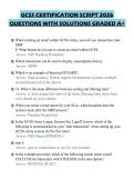 GCSS CERTIFICATION SCRIPT 2026&NewLine;QUESTIONS WITH SOLUTIONS GRADED A&plus;