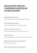 BASI PILATES FINAL PAPER 2026 &NewLine;COMPREHENSIVE QUESTIONS AND &NewLine;ACCURATE SOLUTIONS 
