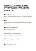 BASI PILATES STUDY GUIDE 2026 FULL &NewLine;CONTENT QUESTIONS AND ANSWERS &NewLine;COMPLETE SET 