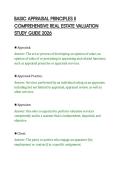 BASIC APPRAISAL PRINCIPLES II &NewLine;COMPREHENSIVE REAL ESTATE VALUATION &NewLine;STUDY GUIDE 2026