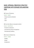 BASIC APPRAISAL PRINCIPLES II PRACTICE &NewLine;QUESTIONS WITH DETAILED EXPLANATIONS &NewLine;2026