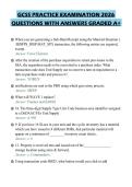 GCSS PRACTICE EXAMINATION 2026&NewLine;QUESTIONS WITH ANSWERS GRADED A&plus;