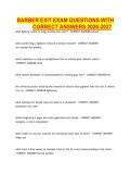 BARBER EXIT EXAM QUESTIONS WITH CORRECT ANSWERS 2026-2027&period;