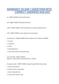 BARBARAY VA SAR 1 QUESTIONS WITH CORRECT ANSWERS 2026-2027