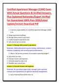 Certified Apartment Manager &lpar;CAM&rpar; Exam&NewLine;With Actual Questions & Verified Answers&comma;&NewLine;Plus Explained Rationales&sol;Expert Verified&NewLine;For Guaranteed 100&percnt; Pass 2026&sol;Latest&NewLine;Update&sol;Instant Download Pdf