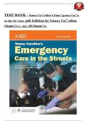 Test Bank For Nancy Caroline&rsquo;s Emergency Care In The Streets 9th Edition By Nancy Caroline Chapters 1-53 All Chapters