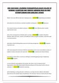 NSG 3100 EXAM 1 &lpar;NURSING FUNDAMENTALS&rpar;-GALEN COLLEGE OF NURSING &vert;QUESTIONS AND VERIFIED ANSWERS&vert;PASS ON FIRST ATTEMPT&vert;BRAND NEW 2026&sol;2027 UPDATE