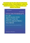 Psychotherapy for the Advanced Practice  &NewLine;Psychiatric Nurse&comma; Third Edition&colon; A How-To &NewLine;Guide for Evidence- Based Practice 3rd  &NewLine;Edition Test Bank