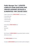 Publix Manager Test 1 UPDATED &NewLine;COMPLETE EXAM QUESTIONS AND &NewLine;VERIFIED ANSWERS &lpar;DETAILED & &NewLine;ELABORATED&rpar; 100&percnt; SOLVED 2026&excl;&excl;