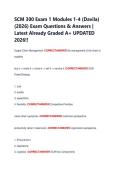 SCM 300 Exam 1 Modules 1-4 &lpar;Davila&rpar; &NewLine;&lpar;2026&rpar; Exam Questions & Answers &vert; &NewLine;Latest Already Graded A&plus; UPDATED &NewLine;2026&excl;&excl; 
