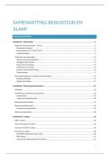 19&sol;20 &vert; Samenvatting Bewustzijn en Slaap &vert; KU Leuven &vert; 2025&sol;26