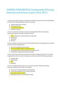 NURSING FUNDAMENTAL Fundamentals Of Nursing &NewLine;Questions and Answers &lpar;Latest&comma; 2026-2027&rpar;