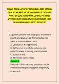 MISS K CCMA LATEST UPDATED 2026-2027 ACTUAL &NewLine;FINAL EXAM PREP WITH 100 COMPLETE DETAILED &NewLine;PRACTICE QUESTIONS WITH CORRECT VERIFIED &NewLine;ANSWERS WITH ELLABORATED RATIONALES 100&percnt; &NewLine;GUARANTEED PASS MOST RECENT&excl;&excl;&excl; 