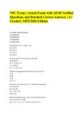 NSC Exam &vert; Actual Exam with All 60 Verified Questions and Detailed Correct Answers &vert; A&plus; Graded &vert; 2025&sol;2026 Edition&NewLine;