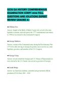 GCSU GA HISTORY COMPREHENSIVE&NewLine;EXAMINATION SCRIPT 2026 FULL&NewLine;QUESTIONS AND SOLUTIONS EXPERT&NewLine;REVIEW GRADED A&plus;