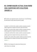 BC OWNER BUILDER ACTUAL EXAM PAPER &NewLine;2026 QUESTIONS WITH SOLUTIONS &NewLine;GRADED A&plus;