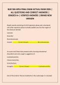 NUR 504 APEA FINAL EXAM ACTUAL EXAM 2026 &vert; ALL QUESTIONS AND CORRECT ANSWERS &vert; GRADED A&plus; &vert; VERIFIED ANSWERS &vert; BRAND NEW VERSION