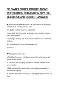 BC OWNER BUILDER COMPREHENSIVE &NewLine;CERTIFICATION EXAMINATION 2026 FULL &NewLine;QUESTIONS AND CORRECT ANSWERS