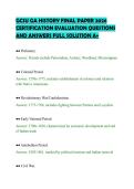 GCSU GA HISTORY FINAL PAPER 2026&NewLine;CERTIFICATION EVALUATION QUESTIONS&NewLine;AND ANSWERS FULL SOLUTION A&plus;