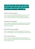 GCSU GA HISTORY PRACTICE TEST 2026&NewLine;TEST BANK QUESTIONS AND SOLUTIONS&NewLine;ACCURATE ANSWERS VERIFIED A&plus;