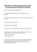 BSIS Exam 1 Study Guide Questions With Correct Answers 2026-2027 A&plus; Graded