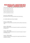 BICSI INSTALLER 1 QUESTIONS WITH CORRECT ANSWERS 2026-2027&period;