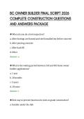 BC OWNER BUILDER FINAL SCRIPT 2026 &NewLine;COMPLETE CONSTRUCTION QUESTIONS &NewLine;AND ANSWERS PACKAGE