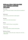 BCIS 2610 FINAL PREPARATION &NewLine;2026 VERIFIED ANSWERS &NewLine;INCLUDED