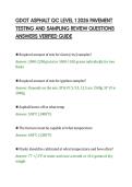GDOT ASPHALT QC LEVEL 1 2026 PAVEMENT&NewLine;TESTING AND SAMPLING REVIEW QUESTIONS&NewLine;ANSWERS VERIFIED GUIDE