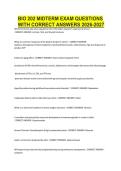 BIO 202 MIDTERM EXAM QUESTIONS WITH CORRECT ANSWERS 2026-2027&period;