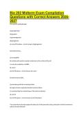 Bio 202 Midterm Exam Compilation Questions with Correct Answers 2026-2027&period;